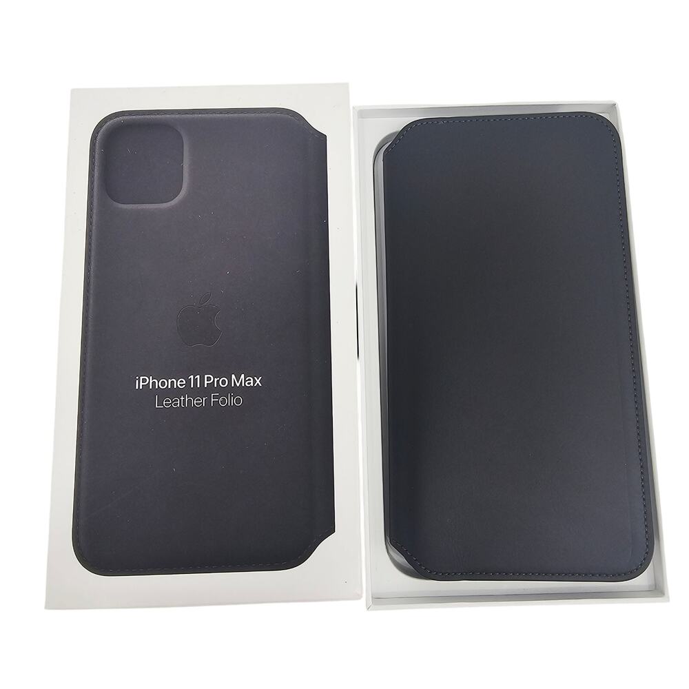 Genuine Apple Leather Folio for iPhone 11 Pro Max Phone Case Black NEW open box